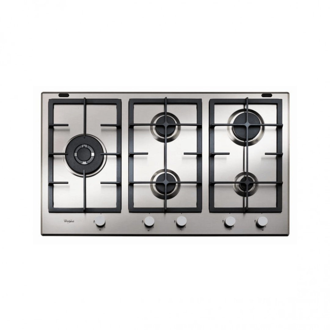 ANAFE A GAS INOX 5 HORNALLAS 90CM WHIRLPOOL (WGMA9522IX)