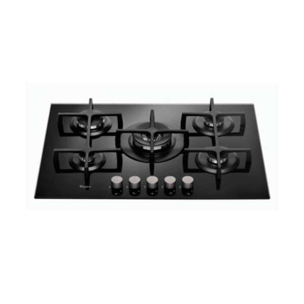 ANAFE GAS VIDRIO NEGRO 73CM WHIRLPOOL (GOA7523NBAG)