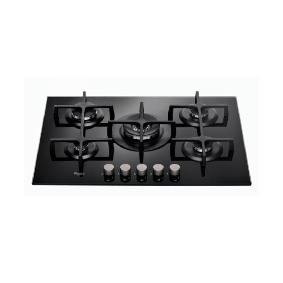 ANAFE GAS VIDRIO NEGRO 73CM WHIRLPOOL (GOA7523NBAG)