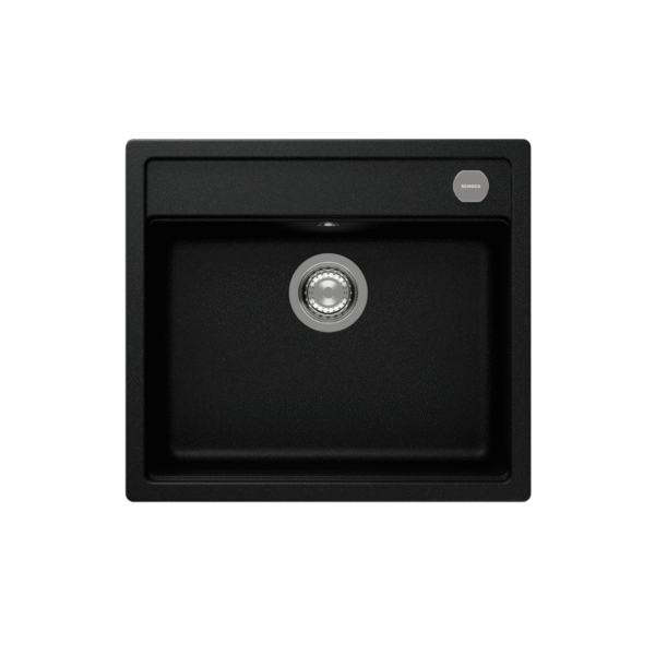 Bacha de cocina pileta alemana Schock Mono N100 color negro (57 x 51 cm)