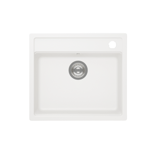 Bacha de cocina pileta alemana Schock Mono N100 color blanco (57 x 51 cm)