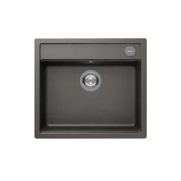 Bacha de cocina pileta alemana Schock Mono N100 color gris (57 x 51 cm)