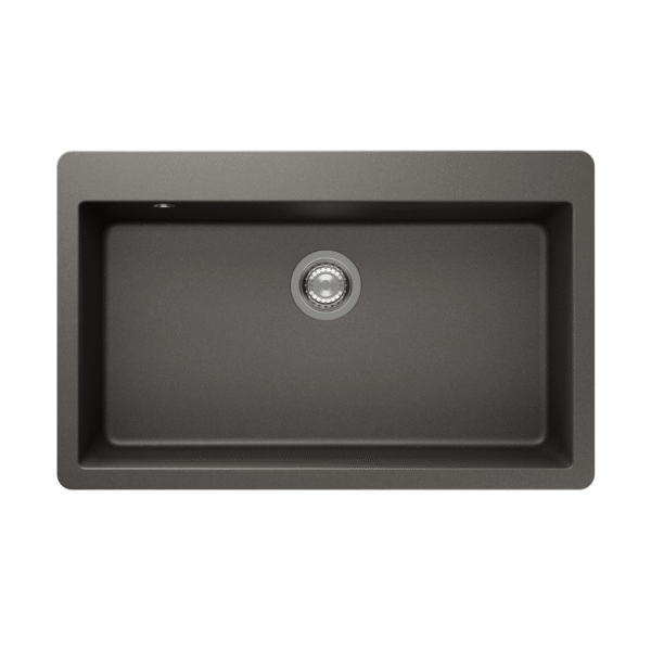 Bacha de cocina pileta alemana Schock Montano N-100 gris oscuro (83,8 x 53 cm)