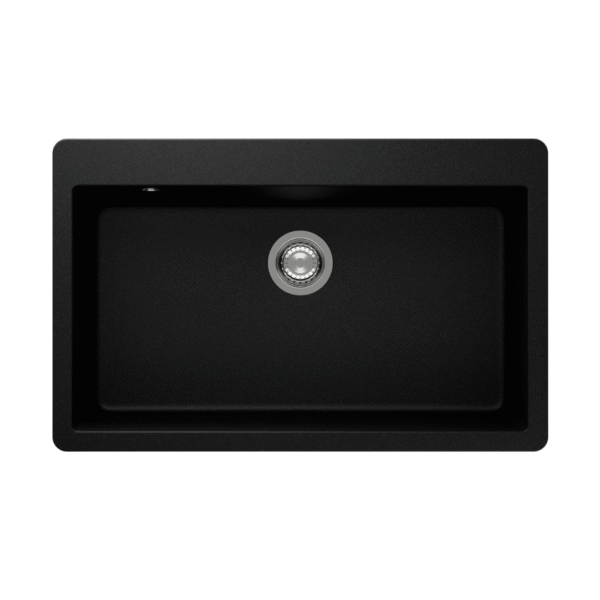 Bacha de cocina pileta alemana Schock Montano N-100 XL negro intenso (83,8 x 53 cm)