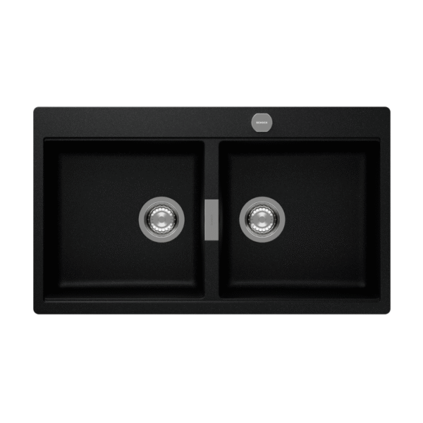 Bacha de cocina pileta alemana Schock Horizont N200 negro (86 x 50 cm)