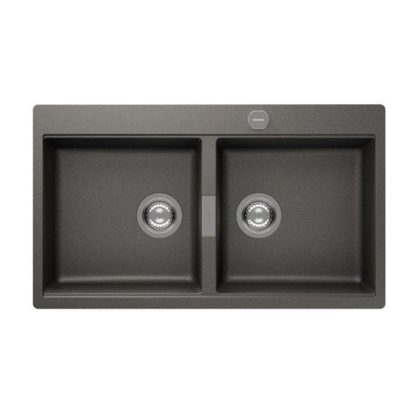 Bacha de cocina pileta alemana Schock Horizont N200 gris (86 x 50 cm)
