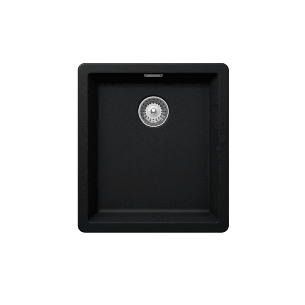 Bacha de cocina pileta alemana Schock Greenwich N-100S negra (44,7 x 39,7 cm )