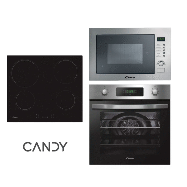 COMBO CANDY 01 (x3) :Horno eléctrico 65Lts + Anafe vitrocerámico 60cm + Microondas