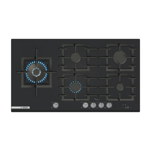 Anafe a gas Bosch vidrio negro 90cm PRS9A6H40