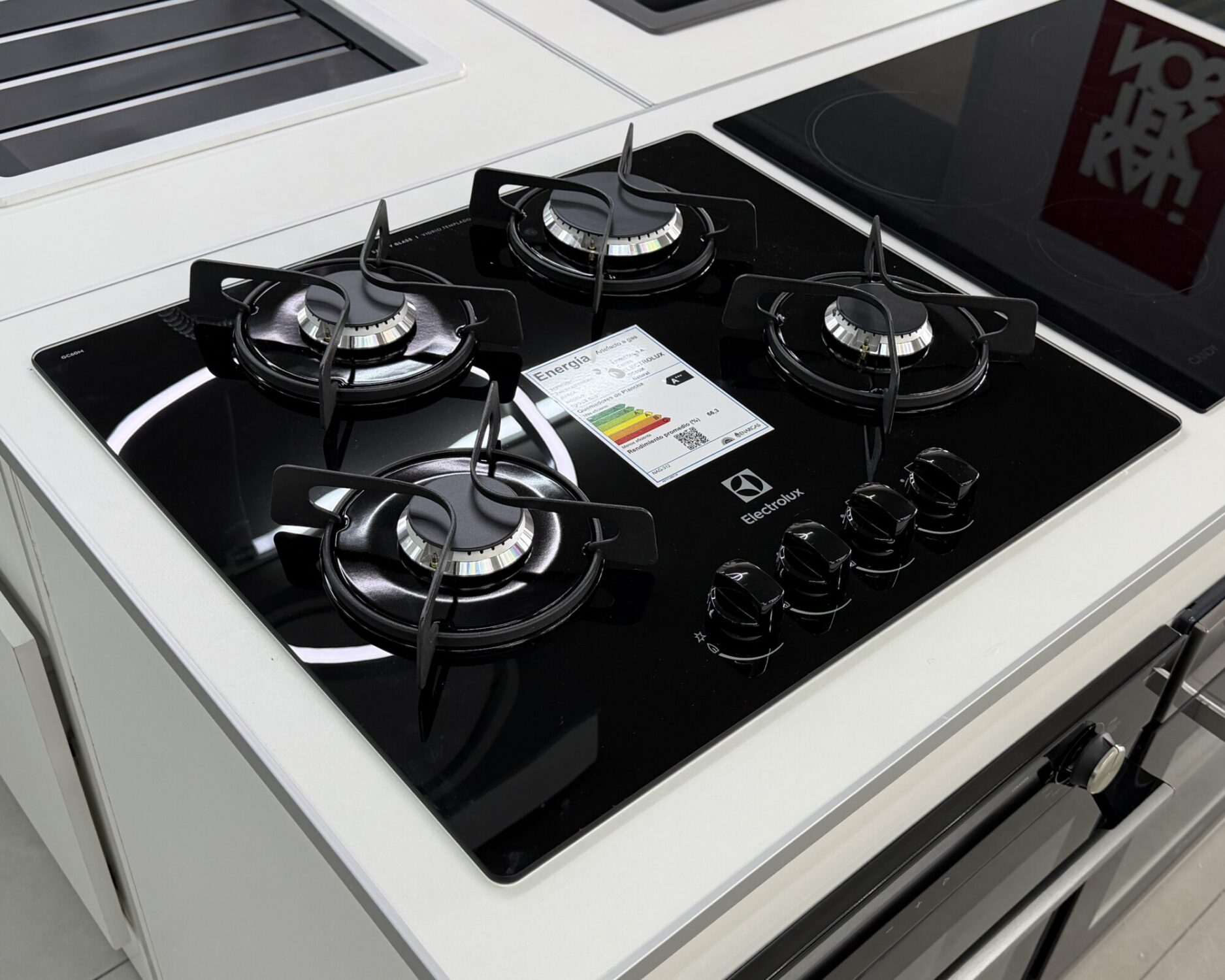 Anafe a gas Electrolux 4 hornallas – Cristal negro – GC60M