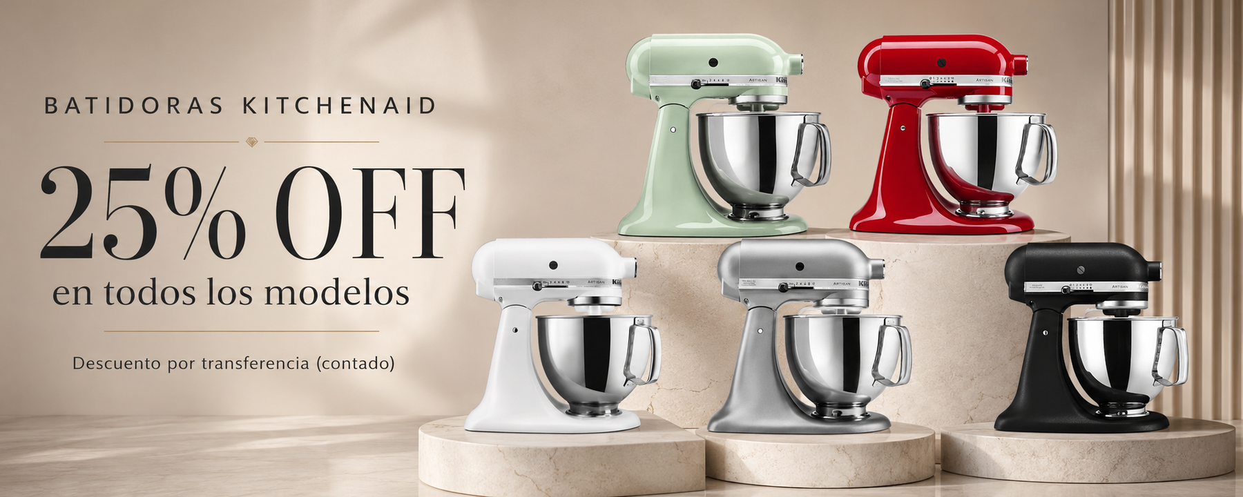 Descuento en todas las batidoras KitchenAid Descuento en todas las batidoras KitchenAid