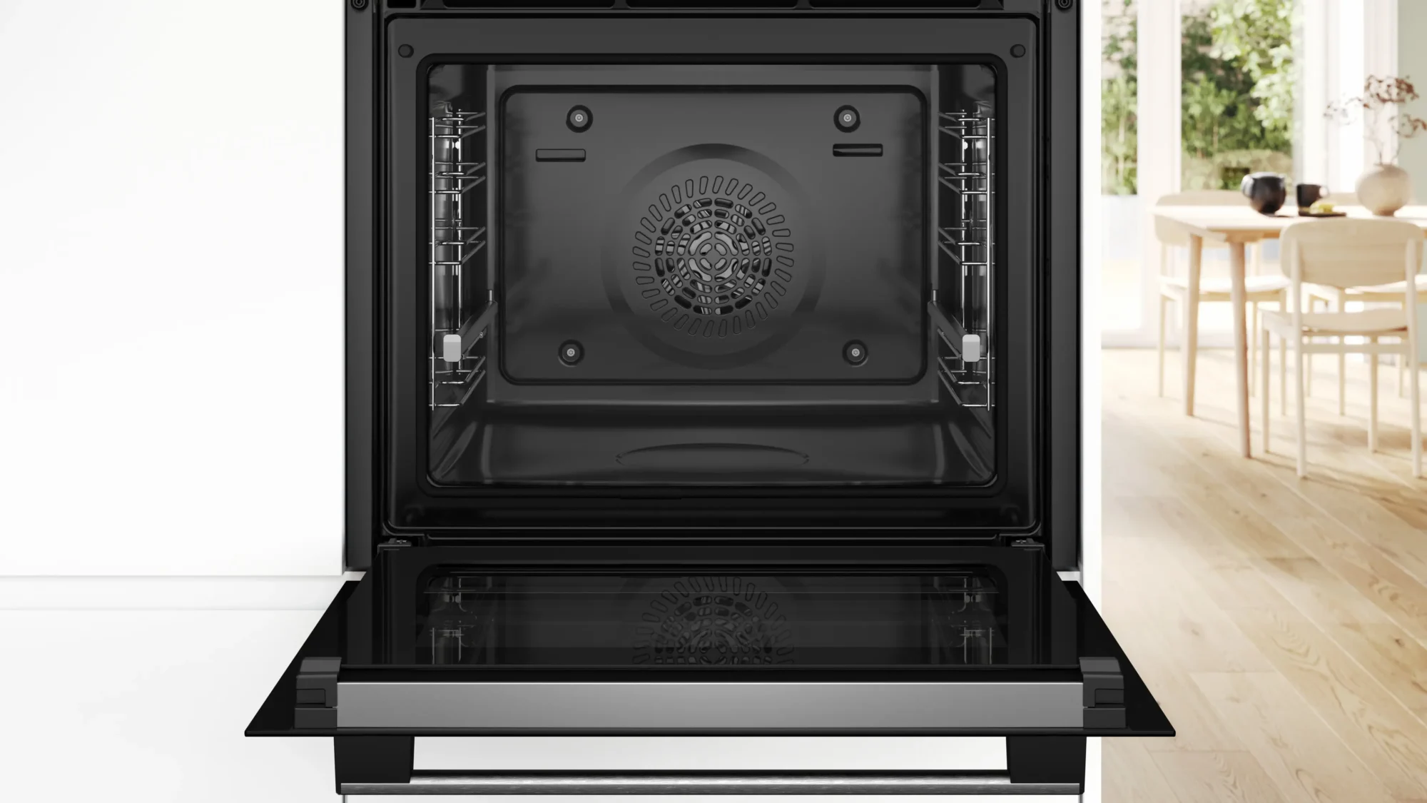Horno Eléctrico Empotrable Bosch Serie 4 HRG572ES3 71 Litros con Vapor, Air Fry y Limpieza Pirolítica – Inox