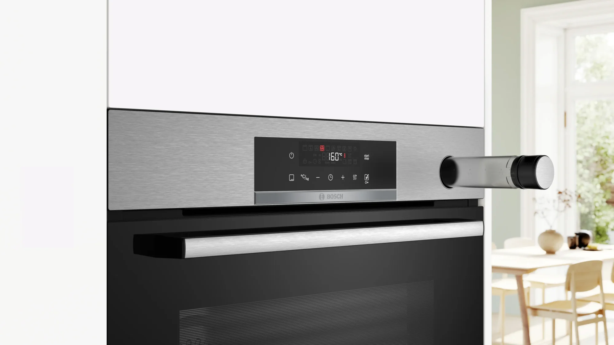 Horno Eléctrico Empotrable Bosch Serie 4 HRG572ES3 71 Litros con Vapor, Air Fry y Limpieza Pirolítica – Inox
