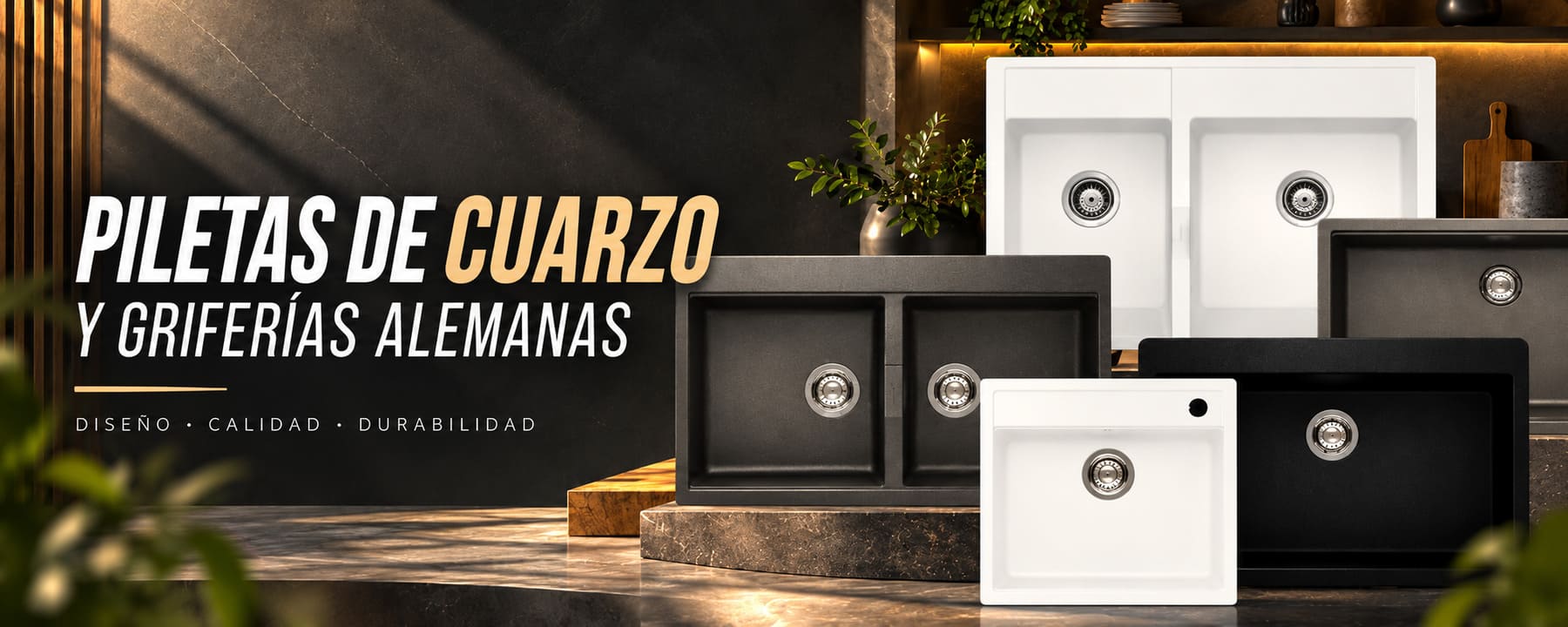Descuento en piletas de cuarzo y grifería Descuento en piletas de cuarzo y grifería